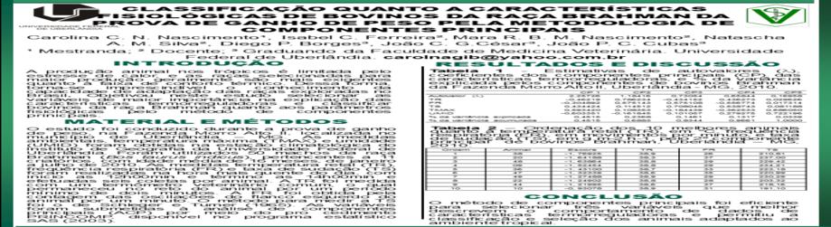 Classificação Quanto a Características Fisiológicas de Bovinos da Raça Brahman