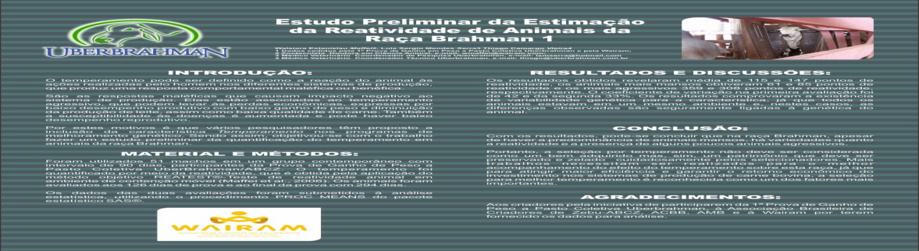 Estudo Preliminar da Estimação da Reatividade de Animais da Raça Brahman